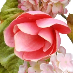 Artificial Rose And Hydrangea Garland Pink 48" - National Tree Company -Home Decor Shop GUEST 7737b324 8a14 458f 820e 06e783adf291