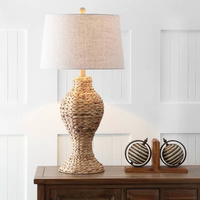 31" Elicia Seagrass Weave Table Lamp (Includes LED Light Bulb) Brown - JONATHAN Y 1 31" Elicia Seagrass Weave Table Lamp (Includes LED Light Bulb) Brown - JONATHAN Y