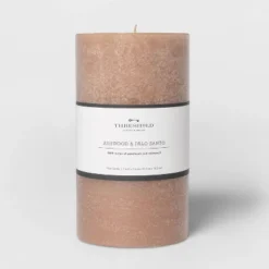 Pillar Ashwood And Palo Santo Candle Tan - Threshold™ -Home Decor Shop GUEST 77a614eb 93e9 4e55 bd45 8bfb31a13d5a