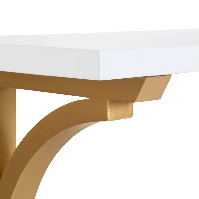 18" Corblynd Traditional Wood Wall Shelf White - Kate & Laurel All Things Decor 1 18" Corblynd Traditional Wood Wall Shelf White - Kate & Laurel All Things Decor