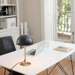 15" Luna Desk Lamp With Brass Accents Matte Black - Globe Electric -Home Decor Shop GUEST 7a542c84 1549 44d2 a458 69b1ed486bfd