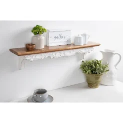 28" X 6" Abberly Wood Decorative Wall Shelf Rustic Brown - Kate & Laurel All Things Decor -Home Decor Shop GUEST 7abf9855 9d51 4257 96b4 8ad26137f4cb
