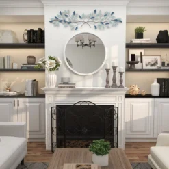 15" X 52" Metal Leaf Wall Decor With Gold Accent Blue - Olivia & May -Home Decor Shop GUEST 7ae71545 5112 4ee5 b802 e49a8ab243d5