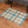 2'x3' ColorStar Sketch Plaid Door Mat Khaki - Bungalow Flooring