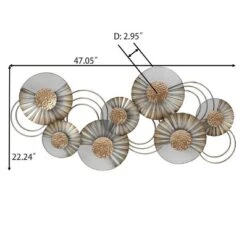 LuxenHome 47" W Distressed Metal Modern Flower Wall Decor 15 LuxenHome 47" W Distressed Metal Modern Flower Wall Decor -Home Decor Shop GUEST 7c743cdf dfd2 47b4 be5e 2fdc1a91bda7