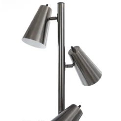 Logan Adjustable Directional Tree Floor Lamp With Nickel Shade Black - StyleCraft