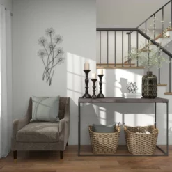 Metal Floral 3D Wire Wall Decor With Crystal Embellishments Black - Olivia & May -Home Decor Shop GUEST 7dbdbb8d b78f 4be2 997c 98b4e176b21e