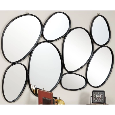 Metal Bubble Cluster Oval Wall Mirror Black - Olivia & May 16 Metal Bubble Cluster Oval Wall Mirror Black - Olivia & May - Image 16