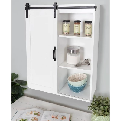 22" X 28" Skylan Decorative Farmhouse Wall Cabinet White - Kate & Laurel All Things Decor 8 22" X 28" Skylan Decorative Farmhouse Wall Cabinet White - Kate & Laurel All Things Decor - Image 8