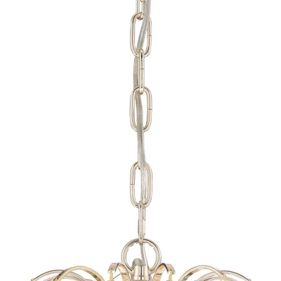Vienna Full Spectrum Mellie Champagne Gold Chandelier 24" Wide French Crystal 6-Light Fixture For Dining Room House Kitchen Island Entryway Bedroom 4 Vienna Full Spectrum Mellie Champagne Gold Chandelier 24" Wide French Crystal 6-Light Fixture For Dining Room House Kitchen Island Entryway Bedroom - Image 4
