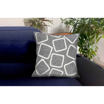 Oversize Shapes Pattern Indoor/Outdoor Throw Pillow - Liora Manne 2 Oversize Shapes Pattern Indoor/Outdoor Throw Pillow - Liora Manne - Image 2
