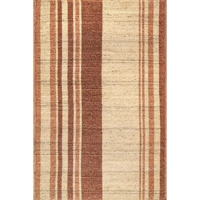 NuLOOM Rubi Braided Stripes Jute Area Rug 8 NuLOOM Rubi Braided Stripes Jute Area Rug - Image 8