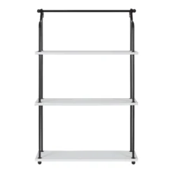 21" X 32" Walters Wood/Metal 3 Tier Shelving White - Kate & Laurel All Things Decor