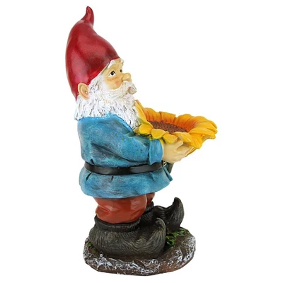 Design Toscano Sunflower Sammy Garden Gnome Statue - Multicolored 5 Design Toscano Sunflower Sammy Garden Gnome Statue - Multicolored - Image 5