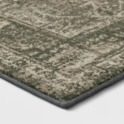 Floral Woven Area Rug Gray - Threshold™