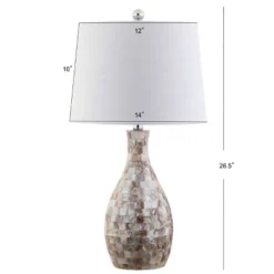 26.5" Verna Seashell Table Lamp (Includes LED Light Bulb) Beige - JONATHAN Y -Home Decor Shop GUEST 866824f8 e540 4d1f 9216 ce982030f072