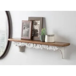 28" X 6" Abberly Wood Decorative Wall Shelf Rustic Brown - Kate & Laurel All Things Decor -Home Decor Shop GUEST 86e24278 4fb0 4c53 b685 19a2c39138df