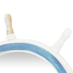 Wood Sail Boat Ship Wheel Wall Mirror With Netting Accent White - Olivia & May 24 Wood Sail Boat Ship Wheel Wall Mirror With Netting Accent White - Olivia & May -Home Decor Shop GUEST 892c866c 4fc6 4eb8 9153 cfd565e7a4ea