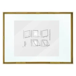 15.6" X 11.5" Float Thin Metal Gallery Frame Brass - Project 62™ -Home Decor Shop GUEST 897a3496 1795 45d0 8634 87c5d442db68