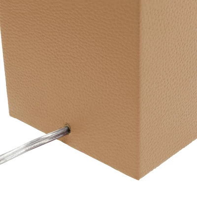 21" Lexington Leather Base Modern Home Decor Bedside Table Lamp With USB Charging Port And Fabric Shade - Lalia Home 8 21" Lexington Leather Base Modern Home Decor Bedside Table Lamp With USB Charging Port And Fabric Shade - Lalia Home - Image 8