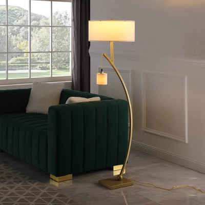 59" Contemporary Arc With Hanging Pendulum Metal Floor Lamp Gold - Ore International 5 59" Contemporary Arc With Hanging Pendulum Metal Floor Lamp Gold - Ore International - Image 5