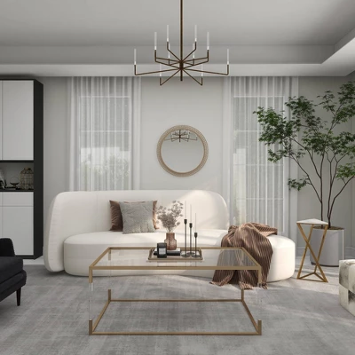 Contemporary Metal Wall Mirror Gold - Olivia & May 10 Contemporary Metal Wall Mirror Gold - Olivia & May - Image 10