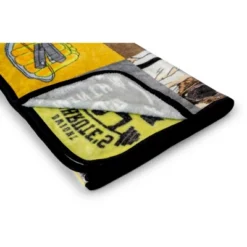 Just Funky The Office Sticker Bomb Quilt Fleece Throw Blanket | 45 X 60 Inches