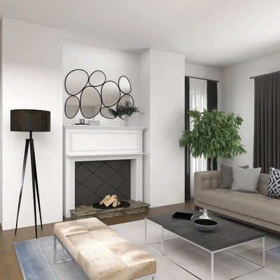 Metal Bubble Cluster Oval Wall Mirror Black - Olivia & May 8 Metal Bubble Cluster Oval Wall Mirror Black - Olivia & May - Image 8