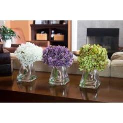 Set Of 3 Artificial Hydrangea Plant In Glass Vase - Nearly Natural 14 Set Of 3 Artificial Hydrangea Plant In Glass Vase - Nearly Natural -Home Decor Shop GUEST 8e277cd6 6655 4844 9e03 a5274ad1ea41