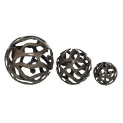 Set Of 3 Decorative Aluminum Balls - Olivia & May -Home Decor Shop GUEST 8ee60850 91b5 48e0 8619 e82d01e27a83