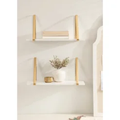 2pk 18" Soloman Wooden Shelves With Brackets White - Kate & Laurel All Things Decor 15 2pk 18" Soloman Wooden Shelves With Brackets White - Kate & Laurel All Things Decor -Home Decor Shop GUEST 8fe75fde b507 4e93 958c 019b50bb8c60