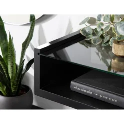 18" X 6" Holt Wood/Glass Decorative Wall Shelf Black - Kate & Laurel All Things Decor 12 18" X 6" Holt Wood/Glass Decorative Wall Shelf Black - Kate & Laurel All Things Decor -Home Decor Shop GUEST 904742bc d771 496e b627 780356eef852