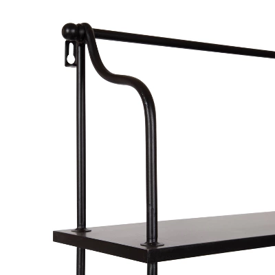 21" X 32" Walters Wood/Metal 3 Tier Shelving Black - Kate & Laurel All Things Decor 5 21" X 32" Walters Wood/Metal 3 Tier Shelving Black - Kate & Laurel All Things Decor - Image 5