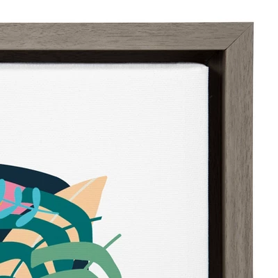 24" X 24" Sylvie Sloth Illo Framed Canvas Wall Art By Teju Reval Gray - Kate And Laurel 2 24" X 24" Sylvie Sloth Illo Framed Canvas Wall Art By Teju Reval Gray - Kate And Laurel - Image 2