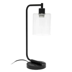 Modern Iron Desk Lamp With USB Port And Glass Shade - Lalia Home -Home Decor Shop GUEST 949e2513 6a6a 49a1 a4cd 2b6a7910f37b