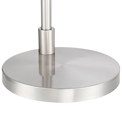 Possini Euro Design Vogue Modern Floor Lamp With Tray Table 60" Tall Brushed Nickel USB Charging Port Organza Outer White Inner Shade For Living Room 6 Possini Euro Design Vogue Modern Floor Lamp With Tray Table 60" Tall Brushed Nickel USB Charging Port Organza Outer White Inner Shade For Living Room - Image 6