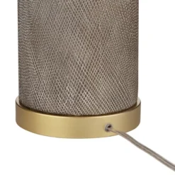 360 Lighting Gilson Modern Table Lamps 24 1/2" High Set Of 2 Gray Glaze Ceramic White Drum Shade For Bedroom Living Room Bedside Nightstand Office -Home Decor Shop GUEST 95a9b8a9 2930 4792 8828 efd351ad2309