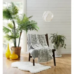 50"x70" Oversized Ruched Leopard Throw Blanket Gray - Jessica Simpson -Home Decor Shop GUEST 9618c18b 2a9c 45f5 96e6 ba0c8fe71c88