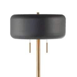 Globe Electric 2 Light Metallic Dark Gray Floor Lamp - Novogratz X Globe