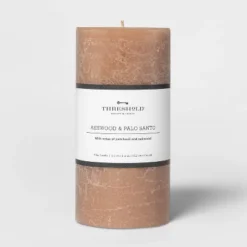 Pillar Ashwood And Palo Santo Candle Tan - Threshold™ -Home Decor Shop GUEST 9913791a f1ef 43d9 aaea 68b743474f9b