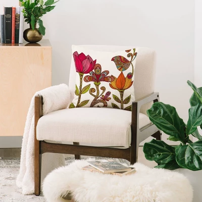 16"x16" Valentina Ramos In The Garden Square Throw Pillow Pink - Deny Designs 1 16"x16" Valentina Ramos In The Garden Square Throw Pillow Pink - Deny Designs