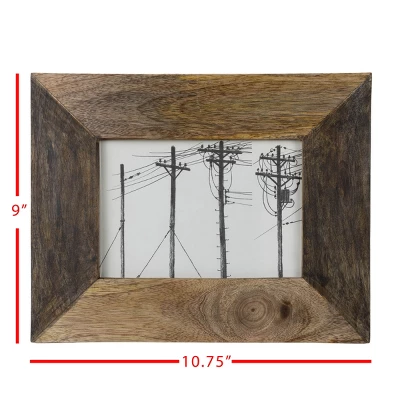 Two Tone 5X7 Natural Wood Photo Frame - Foreside Home & Garden 6 Two Tone 5X7 Natural Wood Photo Frame - Foreside Home & Garden - Image 6