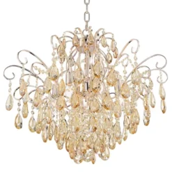 Vienna Full Spectrum Mellie Champagne Gold Chandelier 24" Wide French Crystal 6-Light Fixture For Dining Room House Kitchen Island Entryway Bedroom 13 Vienna Full Spectrum Mellie Champagne Gold Chandelier 24" Wide French Crystal 6-Light Fixture For Dining Room House Kitchen Island Entryway Bedroom -Home Decor Shop GUEST 9c60a86b 62f2 4f68 8519 d5f333eddd1d