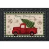 Merry Christmas Pickup Truck Doormat Indoor Outdoor 30" X 18" Briarwood Lane