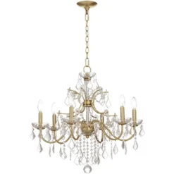 Vienna Full Spectrum DeMallo Gold Chandelier 26" Wide French Scroll Arm Clear Crystal 6-Light Fixture For Dining Room House Foyer Kitchen Island Home 14 Vienna Full Spectrum DeMallo Gold Chandelier 26" Wide French Scroll Arm Clear Crystal 6-Light Fixture For Dining Room House Foyer Kitchen Island Home -Home Decor Shop GUEST 9fc3a400 a004 4d0d 8df8 f29bc510c7c9