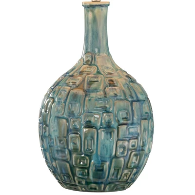 360 Lighting Mid Century Modern Table Lamps 26" High Set Of 2 Ceramic Teal Glaze Handcrafted White Empire Shade For Living Room (Colors May Vary) 4 360 Lighting Mid Century Modern Table Lamps 26" High Set Of 2 Ceramic Teal Glaze Handcrafted White Empire Shade For Living Room (Colors May Vary) - Image 4