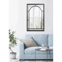 20" X 32" Lyla Metal Framed Arch Decorative Wall Mirror Black - Kate & Laurel All Things Decor 9 20" X 32" Lyla Metal Framed Arch Decorative Wall Mirror Black - Kate & Laurel All Things Decor -Home Decor Shop GUEST a44dd347 a88e 4cff af59 942b7992e9da