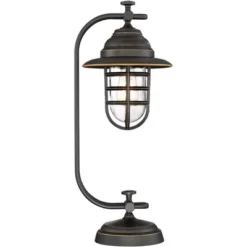 Franklin Iron Works Knox Industrial Desk Lamp 24" High Oil Rubbed Bronze LED Cage Glass Shade For Bedroom Living Room Bedside Nightstand Office House 10 Franklin Iron Works Knox Industrial Desk Lamp 24" High Oil Rubbed Bronze LED Cage Glass Shade For Bedroom Living Room Bedside Nightstand Office House -Home Decor Shop GUEST a46db50e 61f4 4da8 8d78 a0c1813f6b2e