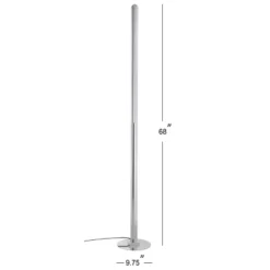 68" Metal Roxanna Floor Lamp (Includes LED Light Bulb) Silver - JONATHAN Y -Home Decor Shop GUEST a4e920ec 1d1f 4284 ae65 c8237fccdc79