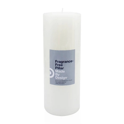 Unscented Pillar Candle White - Made By Design 4 Unscented Pillar Candle White - Made By Design - Image 4